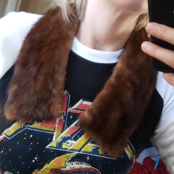VTG Mink Fur Detachable Handmade Collar - Picture 3 of 8